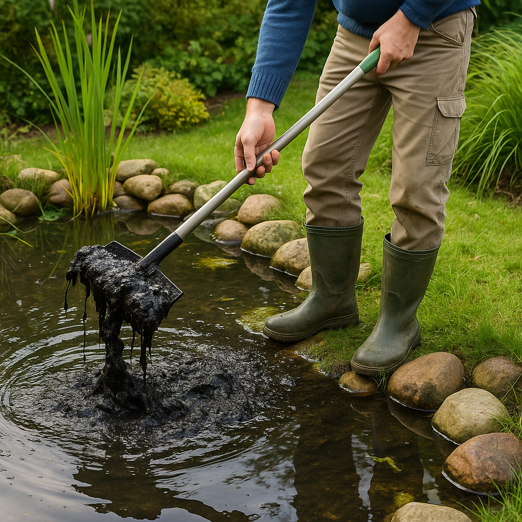Teichschlamm entfernen