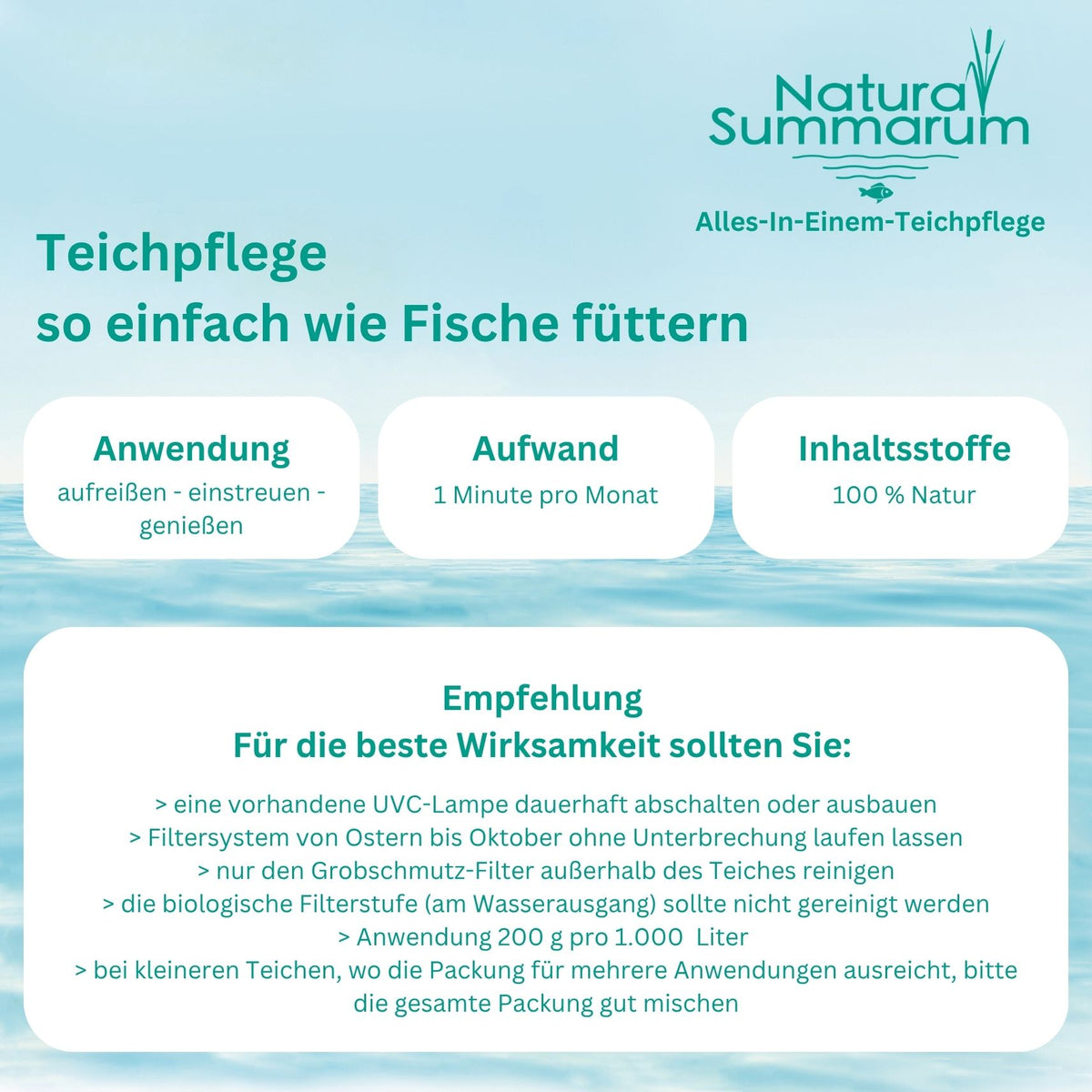 Natura Summarum - Alles-In-Einem-Teichpflege - NaturaSummarum.de